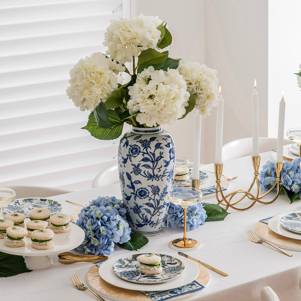 White 82cm Hydrangea Stem