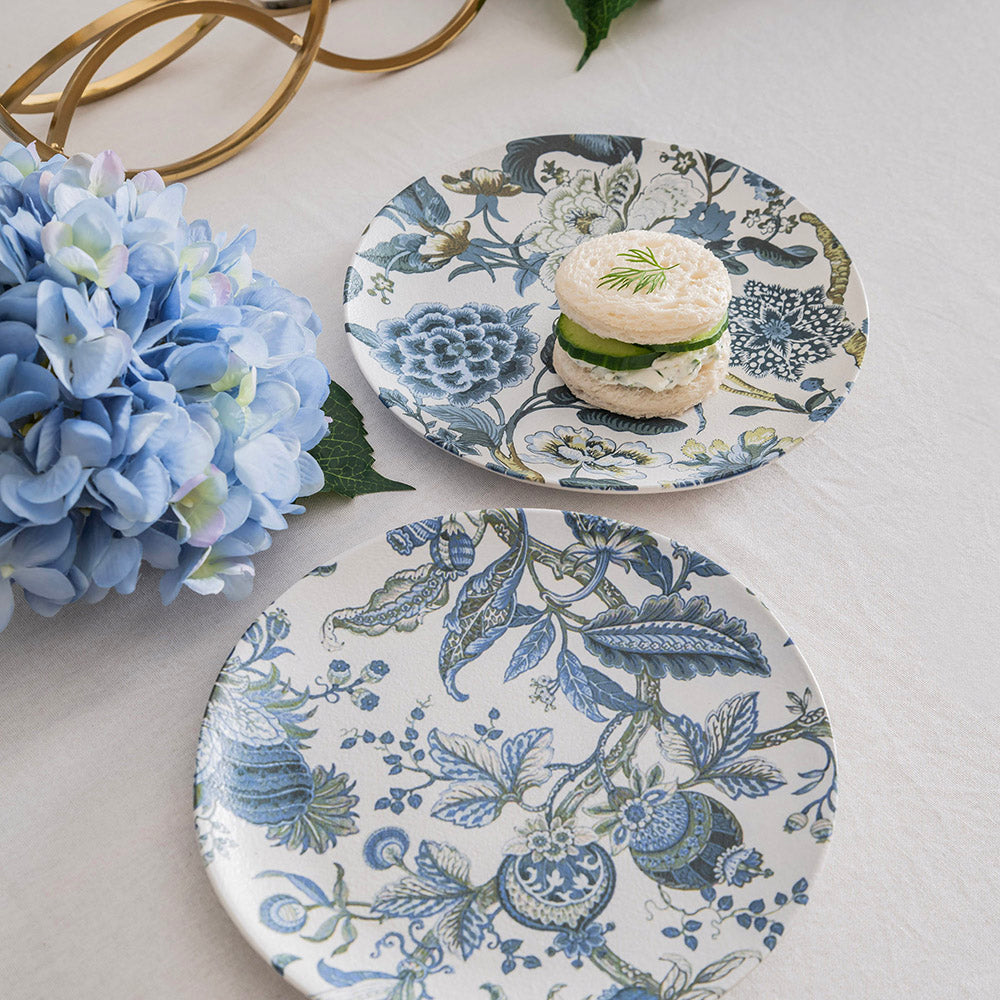 Hamptons Blue & White Paisley 21cm Stoneware Side Plate
