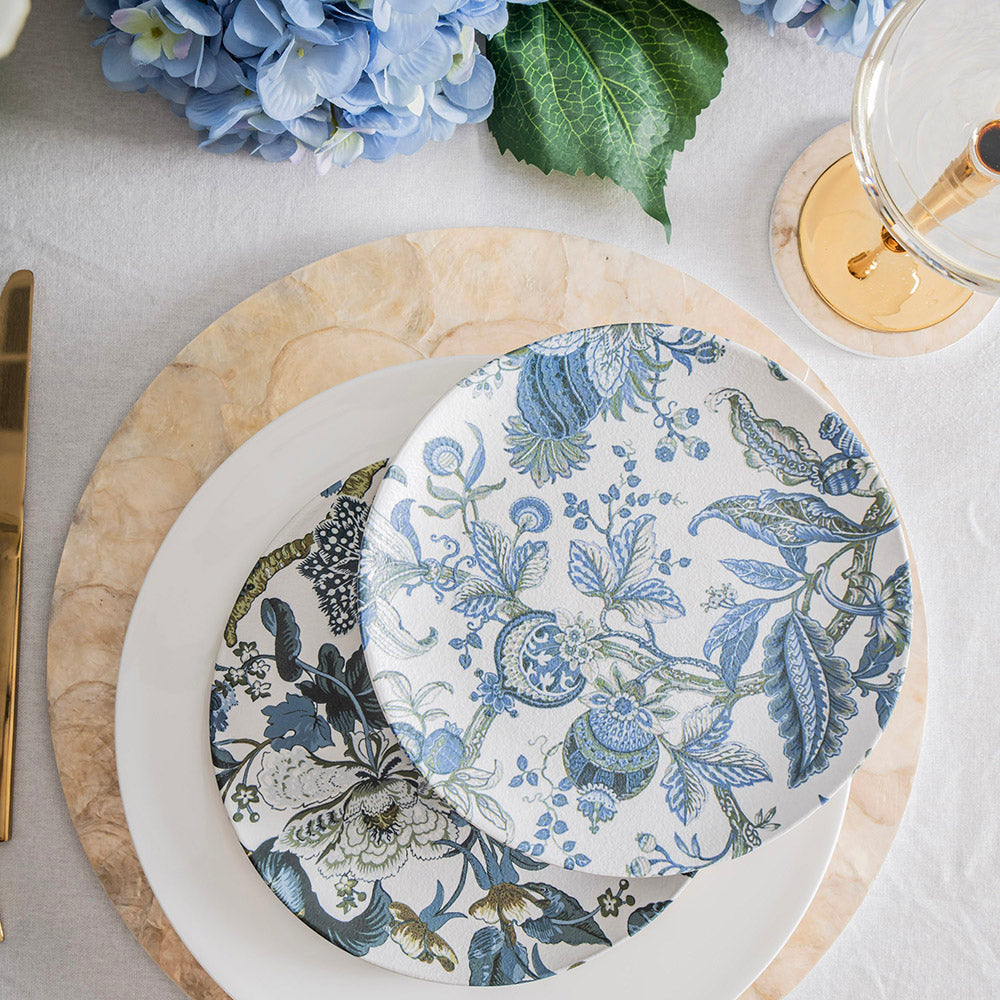 Hamptons Blue & White Paisley 21cm Stoneware Side Plate