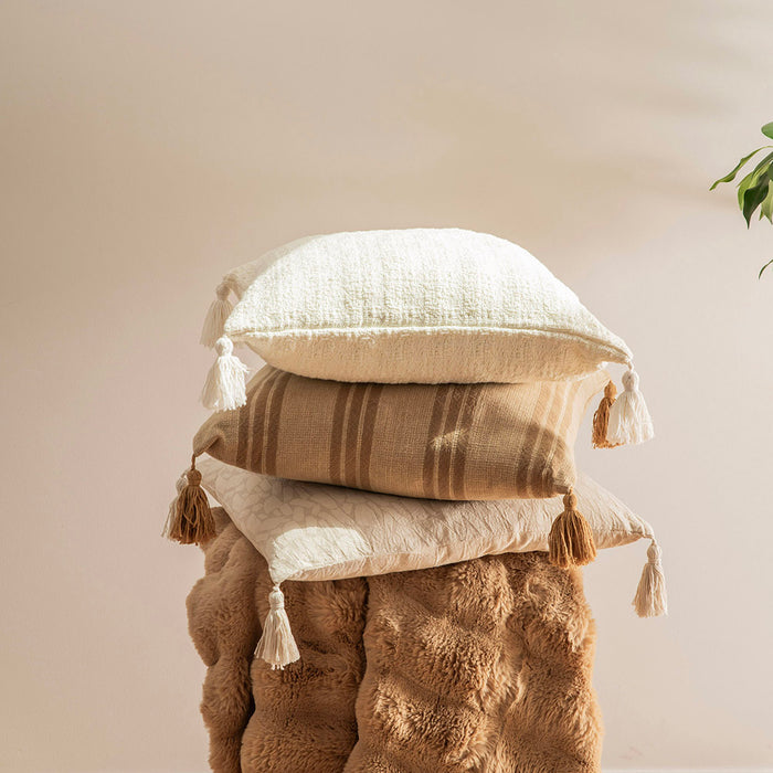 Cushion Flanelette White 50cm