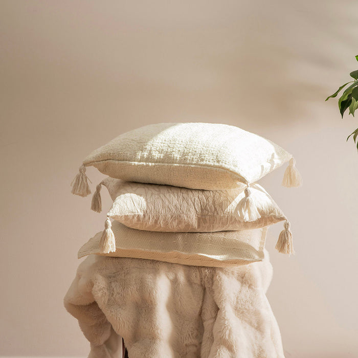 Cushion Flanelette White 50cm