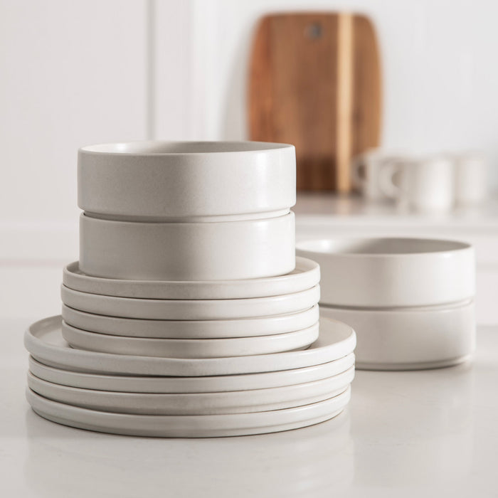 Dinner Set Linear Snow