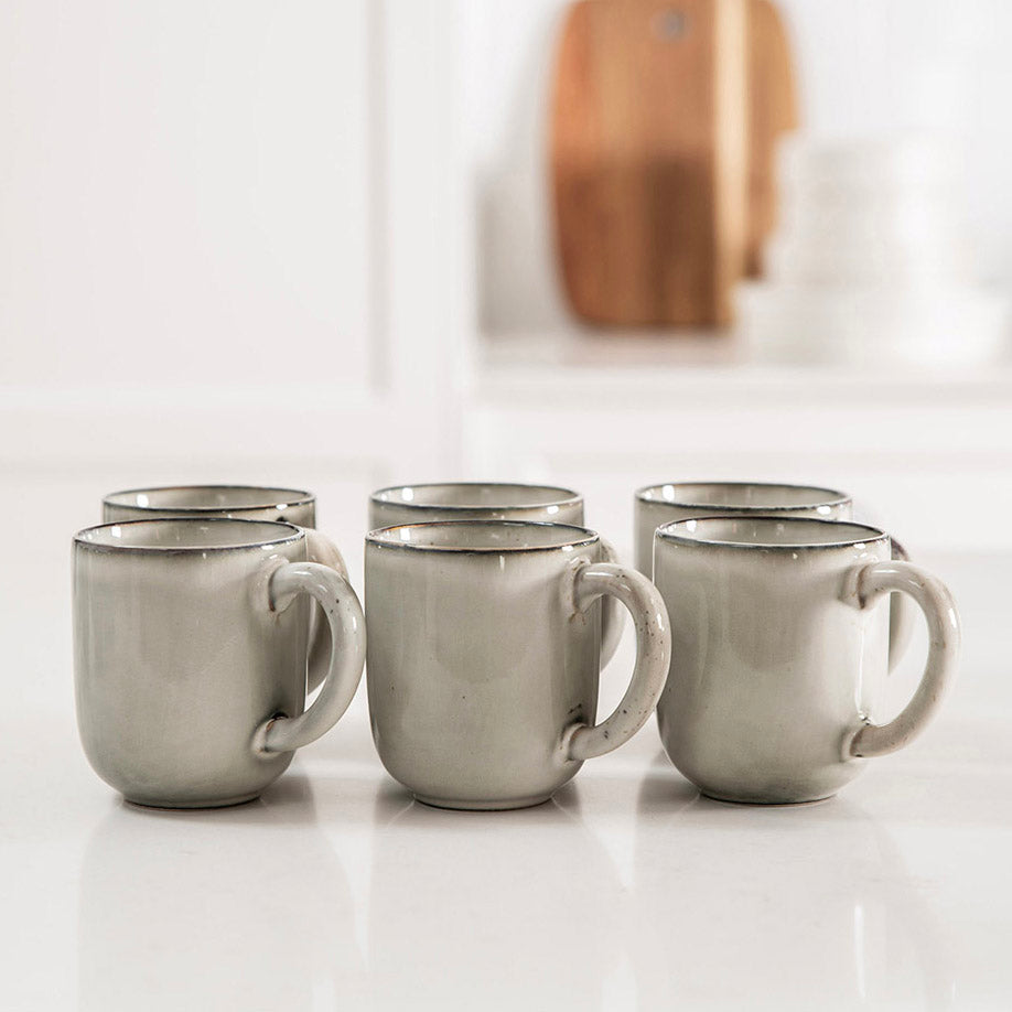 Stoneware Curve Mug Set Olive Green