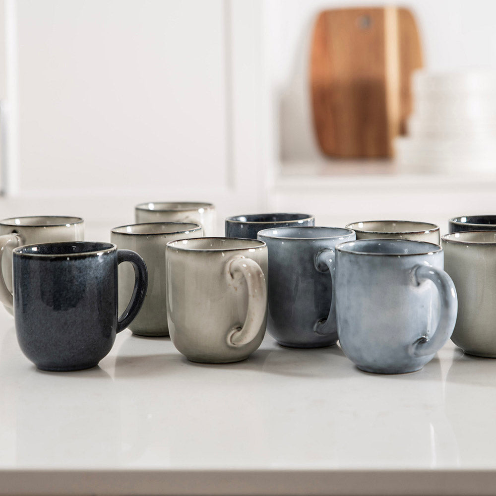Stoneware Curve Mug Set Olive Green