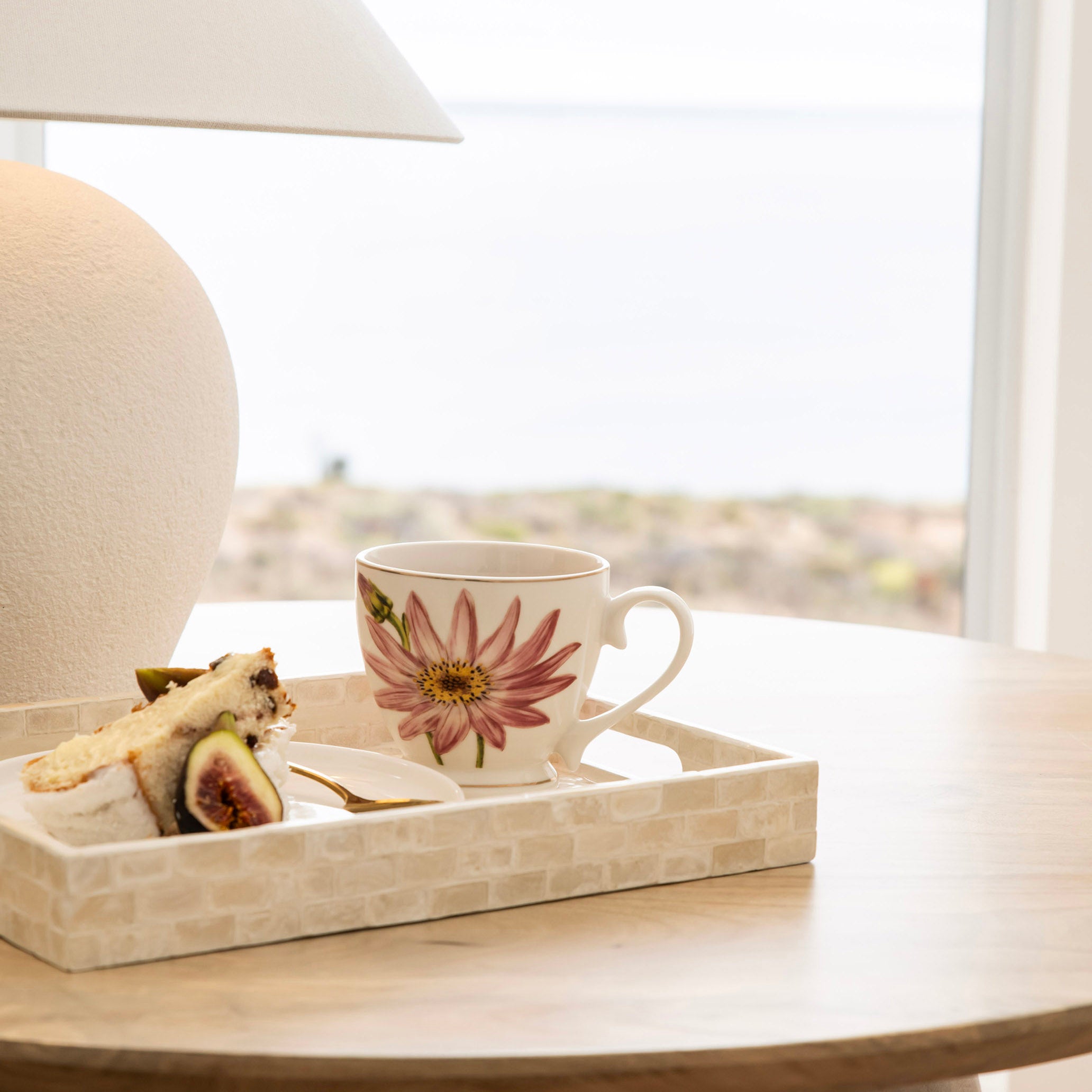 Chrysanthemum 400mL New Bone China Pedestal Teacup