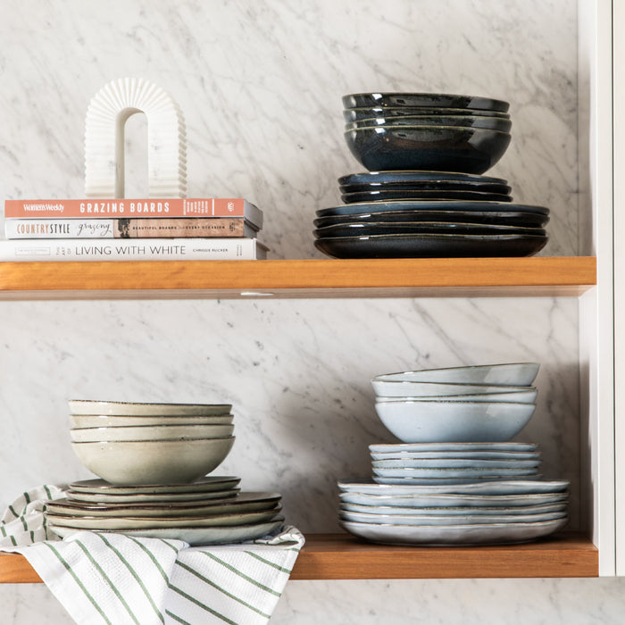 Stoneware Dinner Set Mediterranean Blue