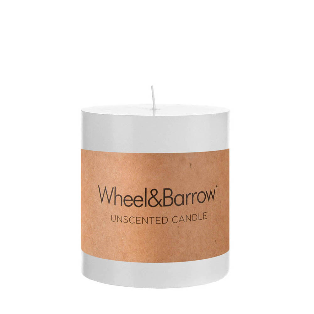 CANDLE Pillar White 7x7.5cm - Wheel&Barrow Home