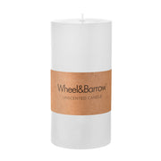 CANDLE Pillar Round White 10x20cm - Wheel&Barrow Home