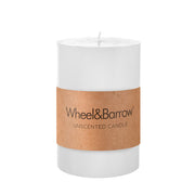 CANDLE Pillar Round White 10x15cm - Wheel&Barrow Home