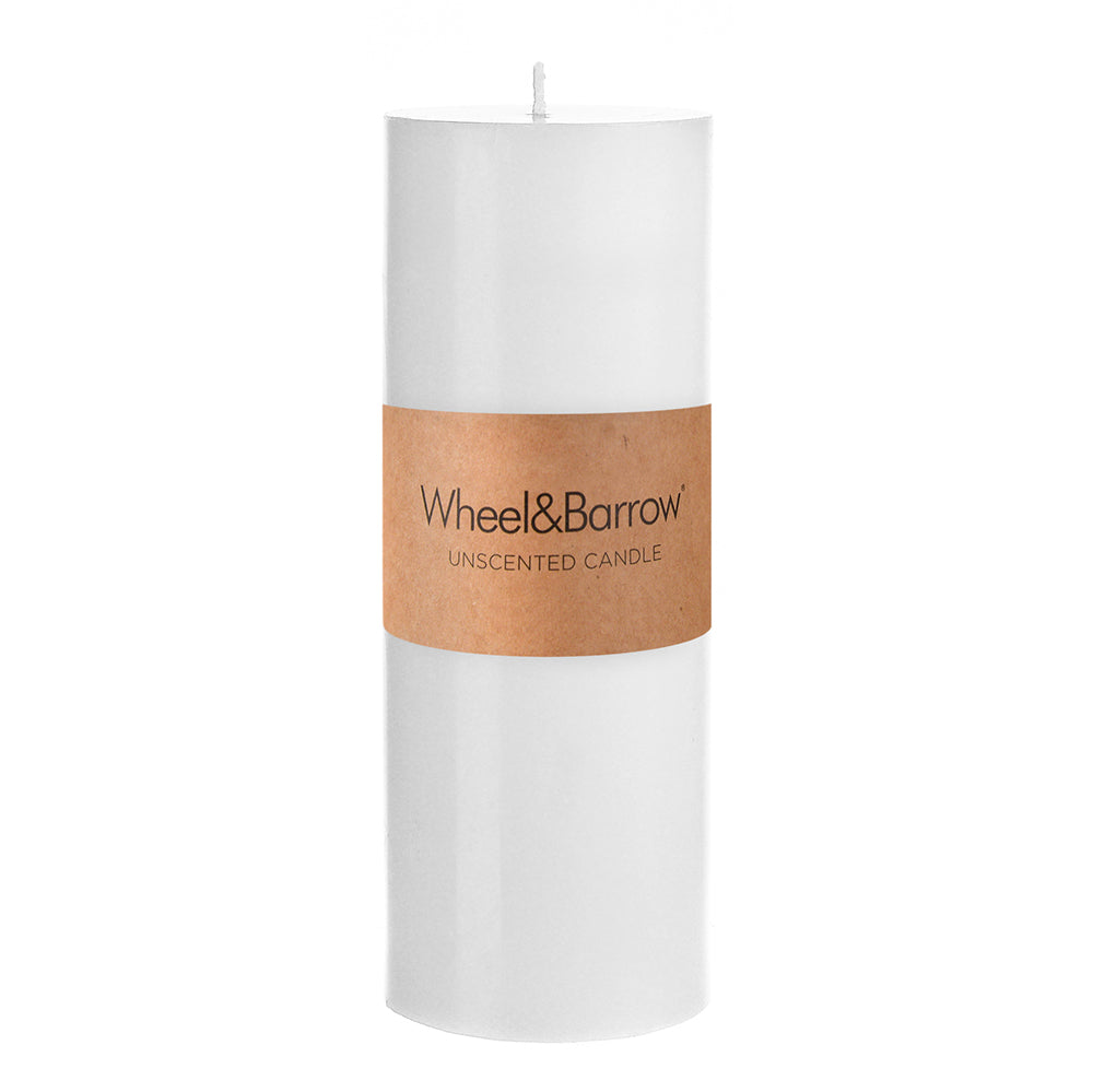 CANDLE Pillar Round White 7.5x20cm - Wheel&Barrow Home