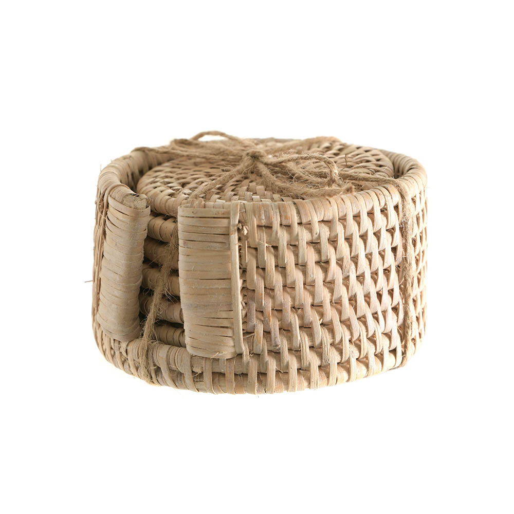 COASTER Round Rattan White Set/6 - Wheel&Barrow Home