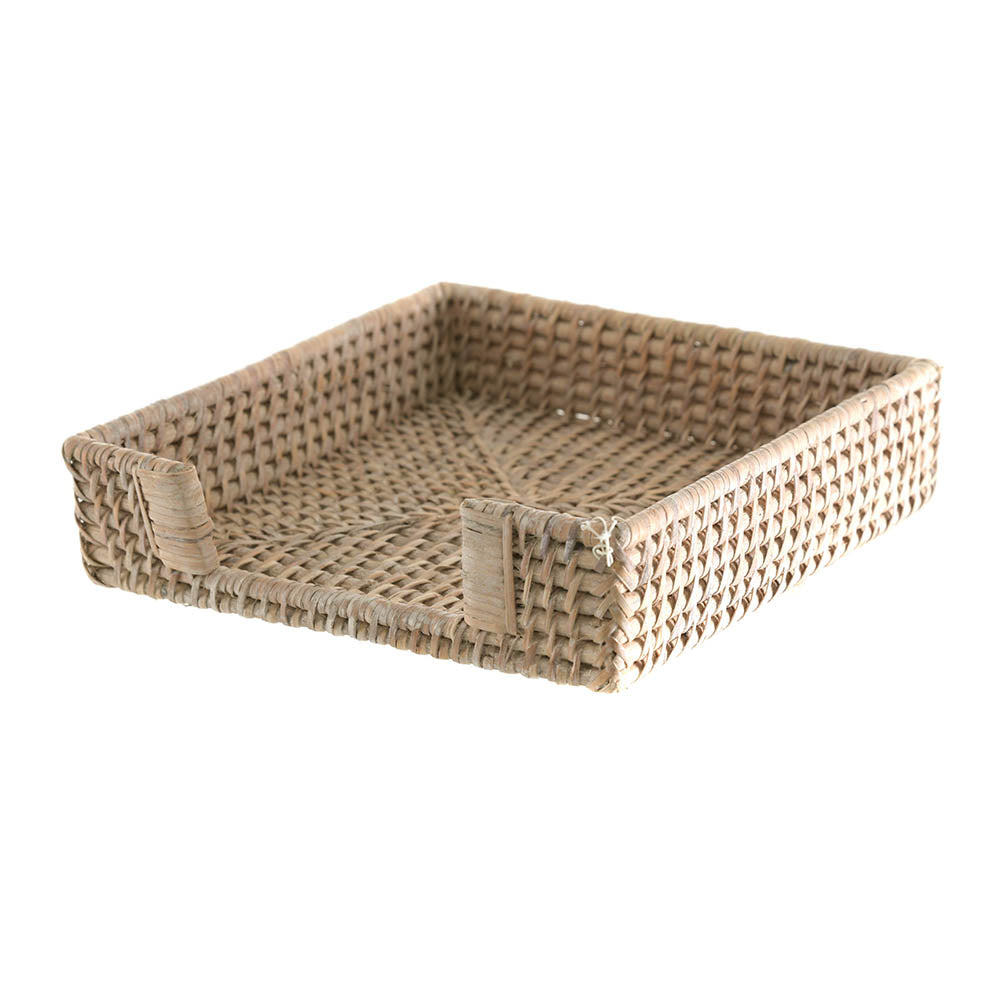 NAPKIN HOLDER Square White 18cm - Wheel&Barrow Home