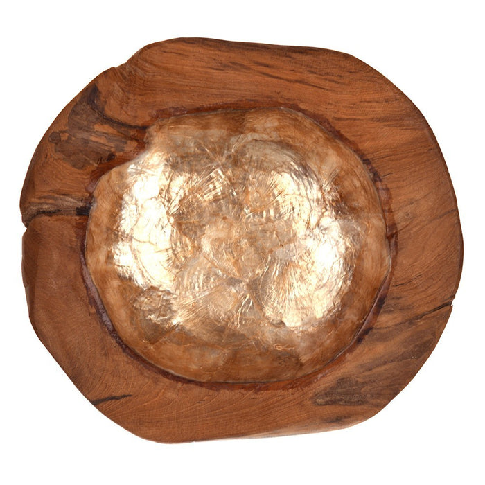 BOWL Malo Wood with Capiz Insert 30cm Natural Wood - Wheel&Barrow Home