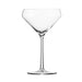 Clear martini glass on a white background