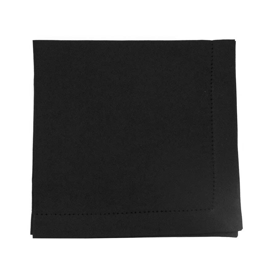 NAPKIN Black Hem Stitch 50x50cm - Wheel&Barrow Home