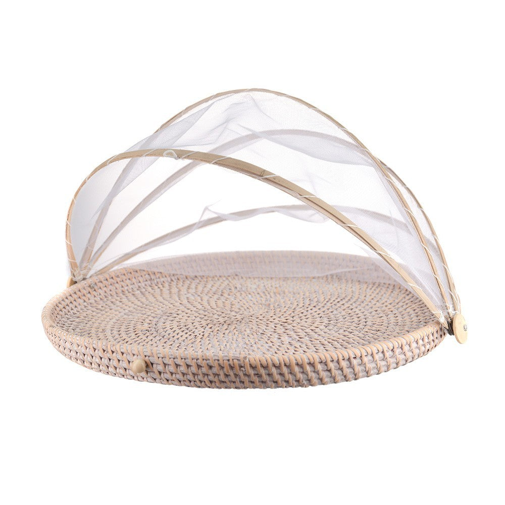 FOOD COVER Rattan Medium 45x4.5cm - Wheel&Barrow Home