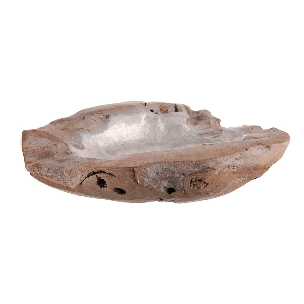 PLATE Malo with White Capiz Insert 50cm - Wheel&Barrow Home