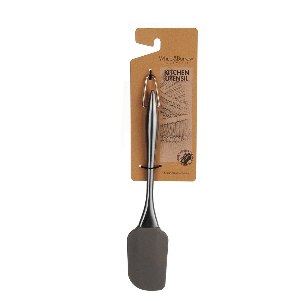 SPATULA Silicone Grey with Stainless Steel Handle 26x5cm - Wheel&Barrow Home