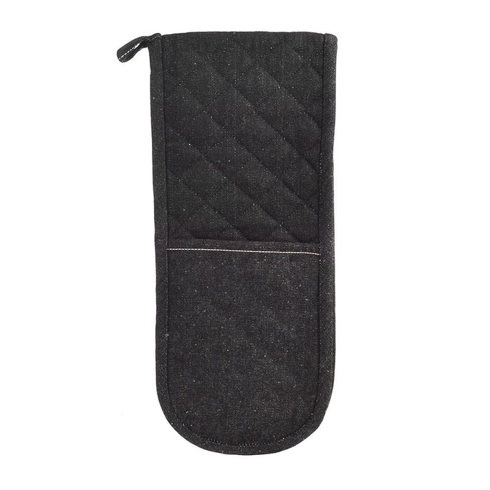 OVEN MITT Double Black Denim Industrial 18 x 90cm - Wheel&Barrow Home