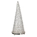 XMAS CONE Silver Nickel with Clear Crystals Large - Wheel&Barrow Home