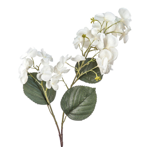 HYDRANGEA Branch Artificial Floral Open White 96cm - Wheel&Barrow Home