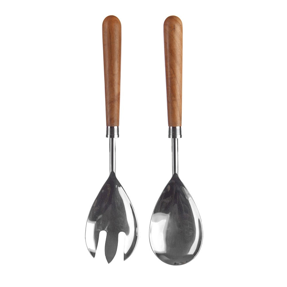 SALAD SERVER SET/2 Wooden handle - Wheel&Barrow Home