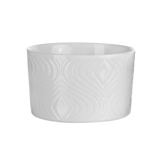 SOUFFLE Porcelain Textured White 10x10x6cm - Wheel&Barrow Home