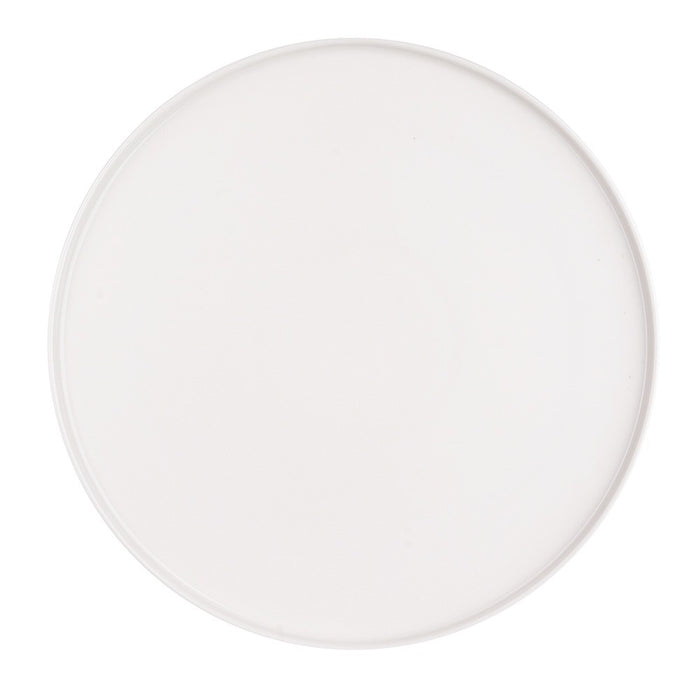 Porcelain Round Flat Plate with Lip Small
