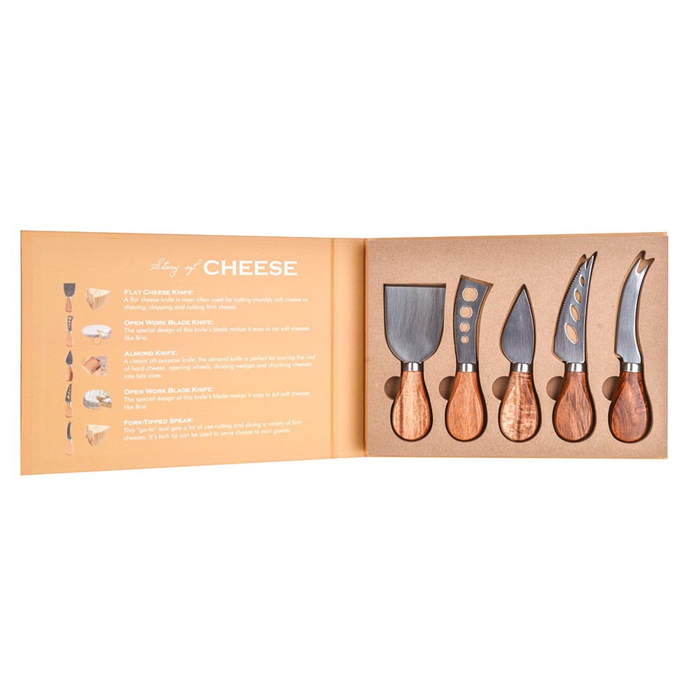 CHEESE KNIFE SET/5 Acacia Wood - Wheel&Barrow Home