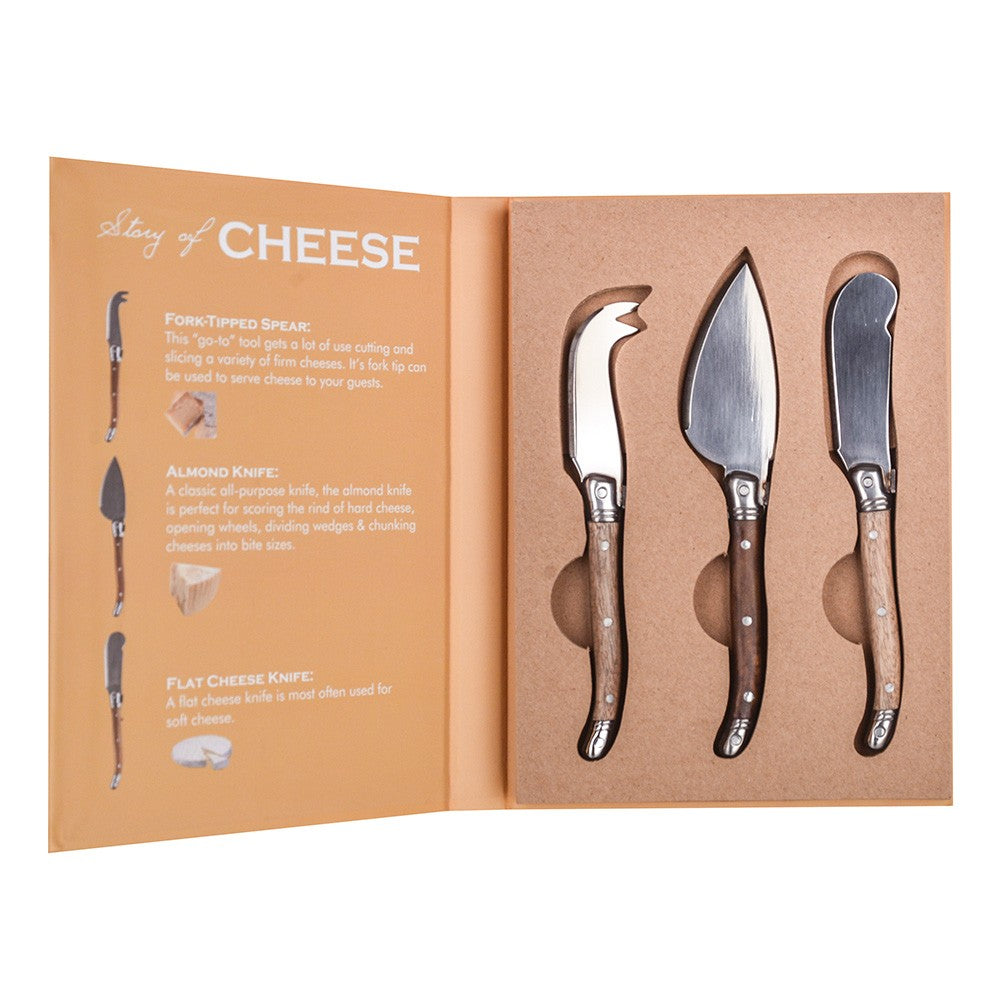 CHEESE KNIFE SET/3 Acacia Wood - Wheel&Barrow Home