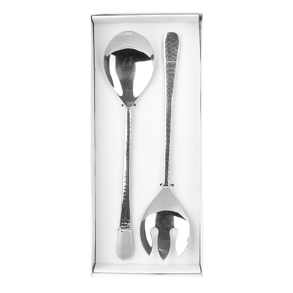 Salad Server Set/2 Hammered handle - Wheel&Barrow Home