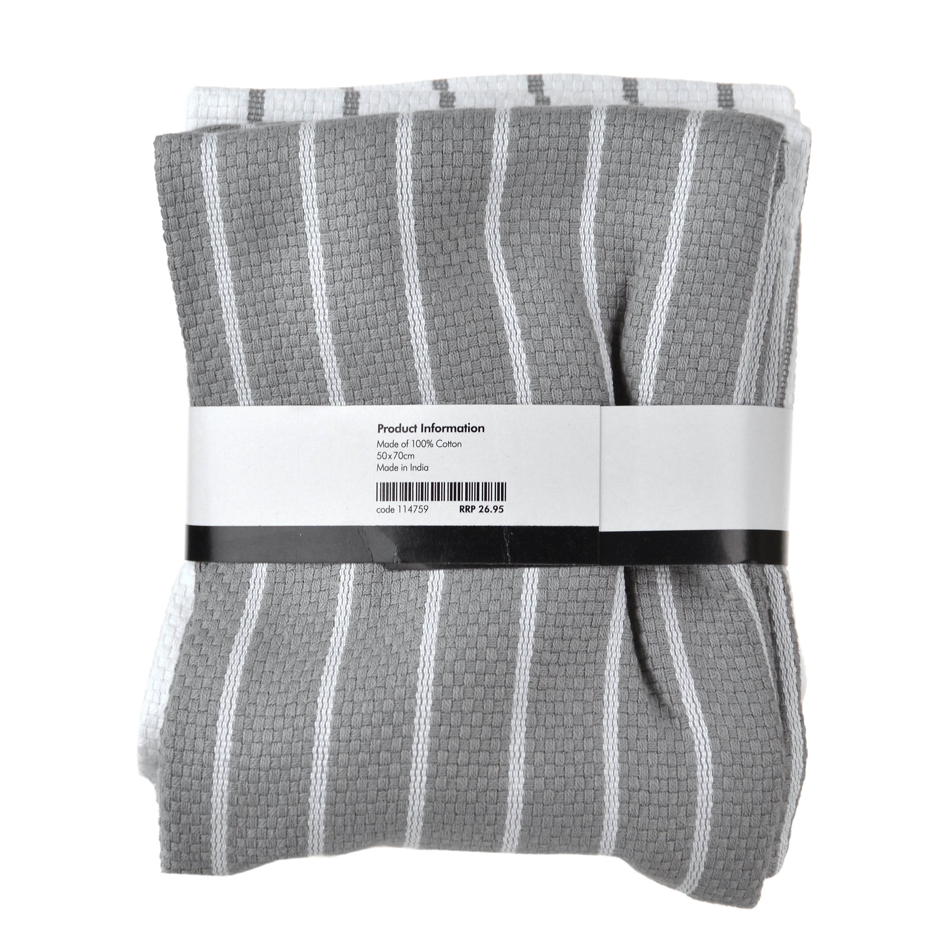 TEA TOWEL Set/4 Grey and Pewter - Wheel&Barrow Home