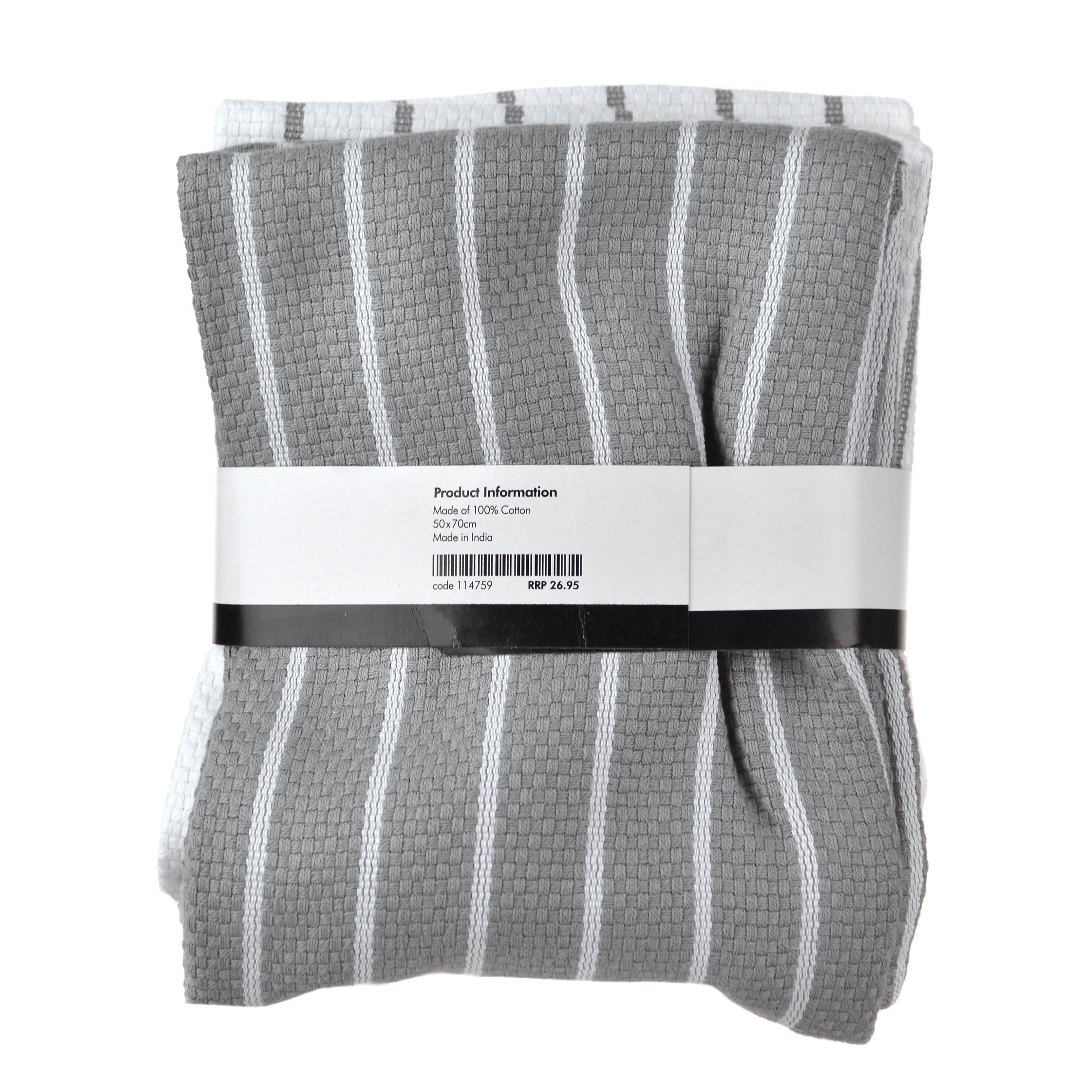 TEA TOWEL Set/4 Grey and Pewter - Wheel&Barrow Home