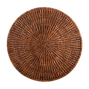 Round Rattan Placemat - Dark Brown (35cm) - Wheel&Barrow Home