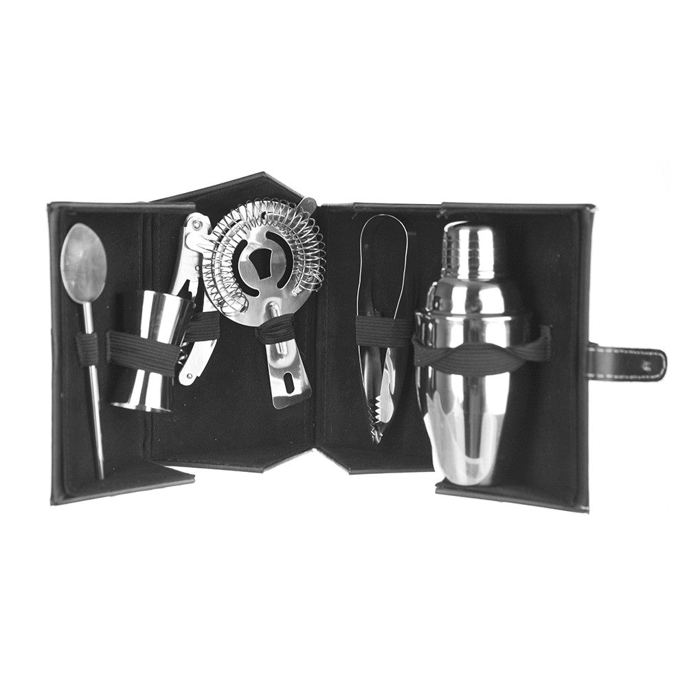 COCKTAIL BOXED SET 6pc Leatherette - Wheel&Barrow Home