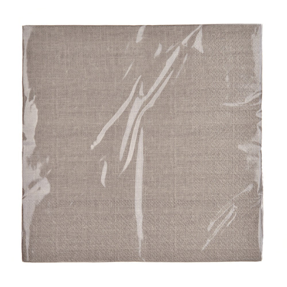 PAPER NAPKIN Taupe linen look 33cm Packet 20 - Wheel&Barrow Home
