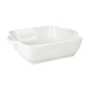 BAKER Porcelain Square Wht with Handles 20.4x16.8x5.5cm - Wheel&Barrow Home