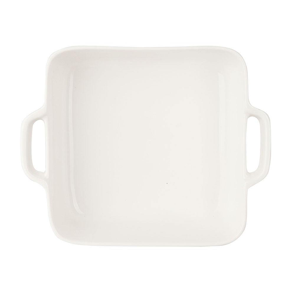 BAKER Porcelain Square White with Handles 25.5x21x6.5cm - Wheel&Barrow Home