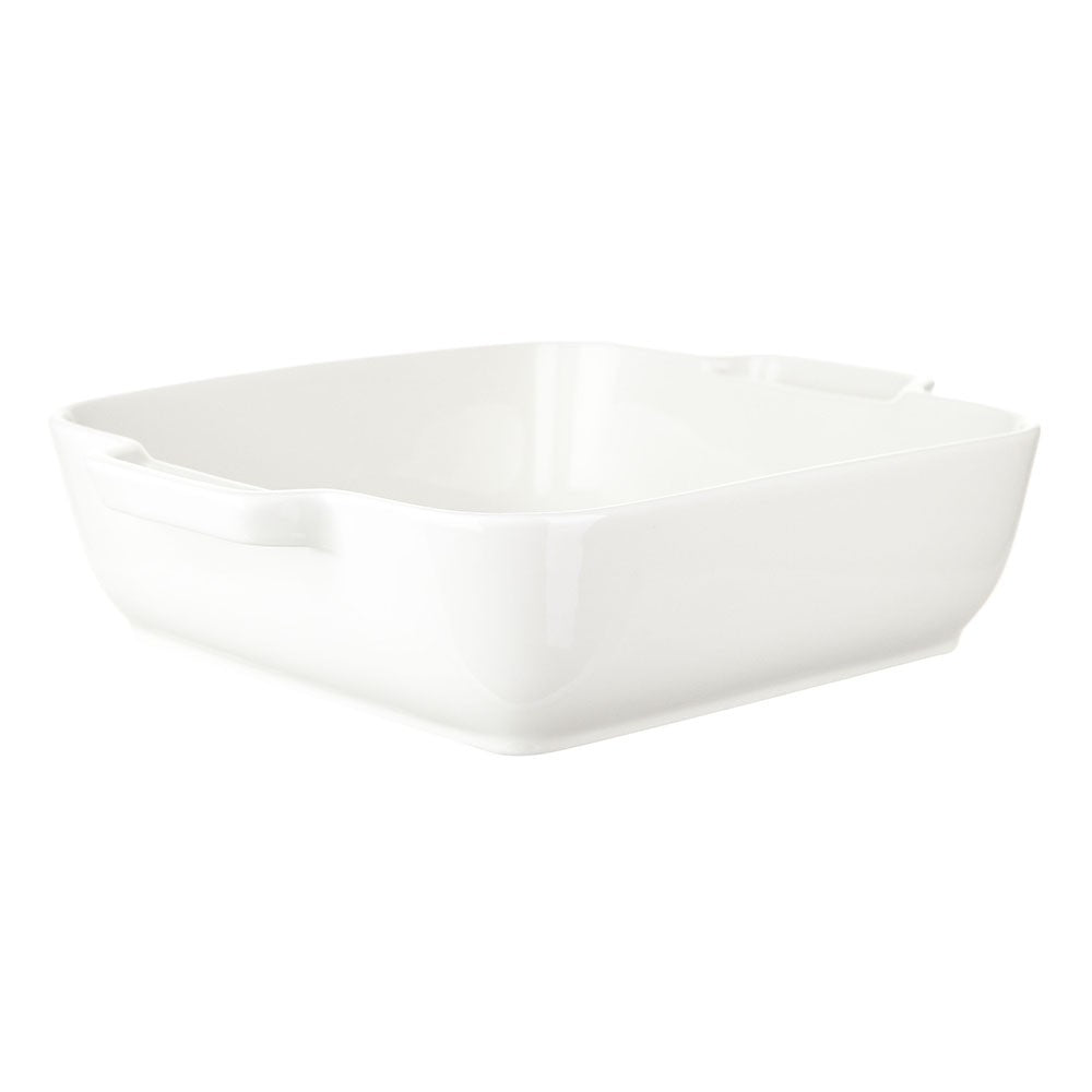 BAKER Porcelain Square White with Handles 25.5x21x6.5cm - Wheel&Barrow Home
