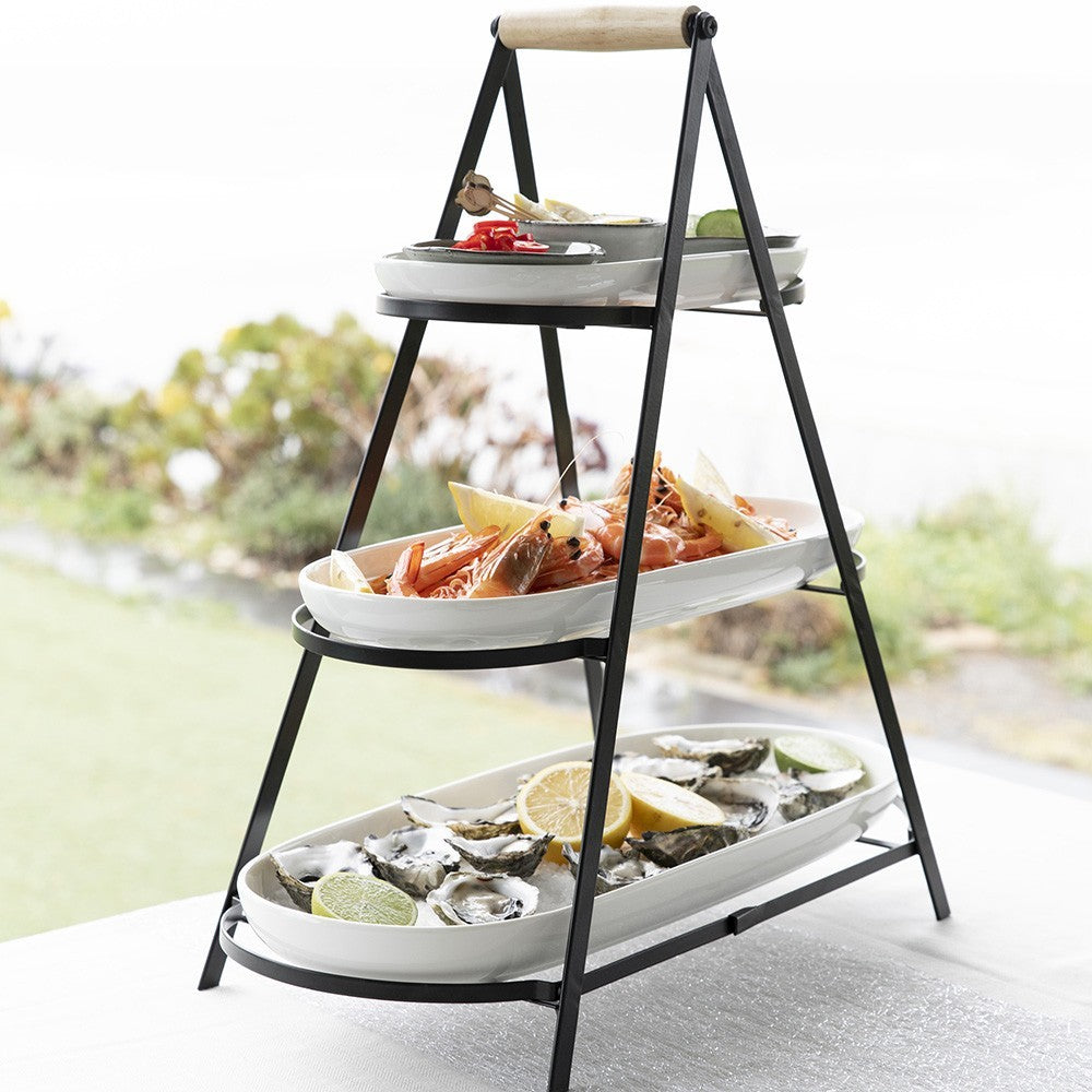 SERVING STAND Tower 3-tier 51x25x55cm - Wheel&Barrow Home