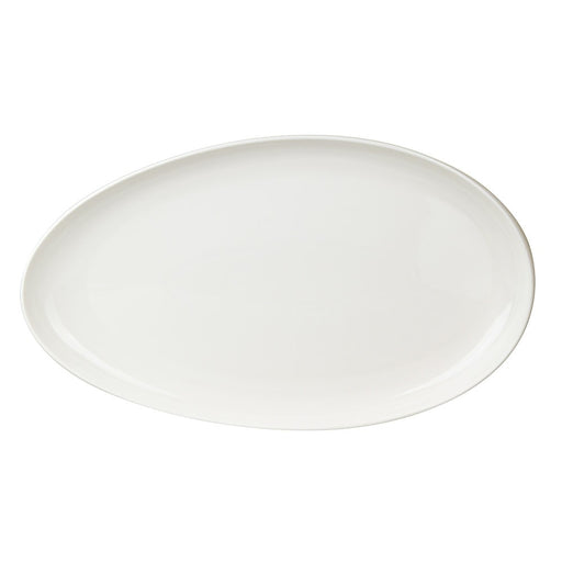 PLATTER Oval Porcelain White 48.5x29.2x5.5cm - Wheel&Barrow Home