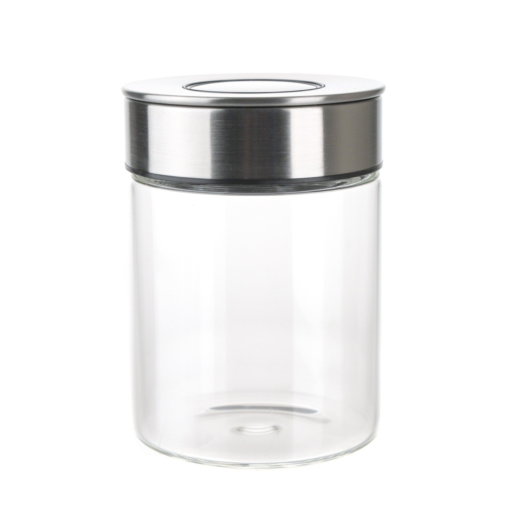 STORAGE JAR Glass with S/S Press Lid 700ml Small - Wheel&Barrow Home