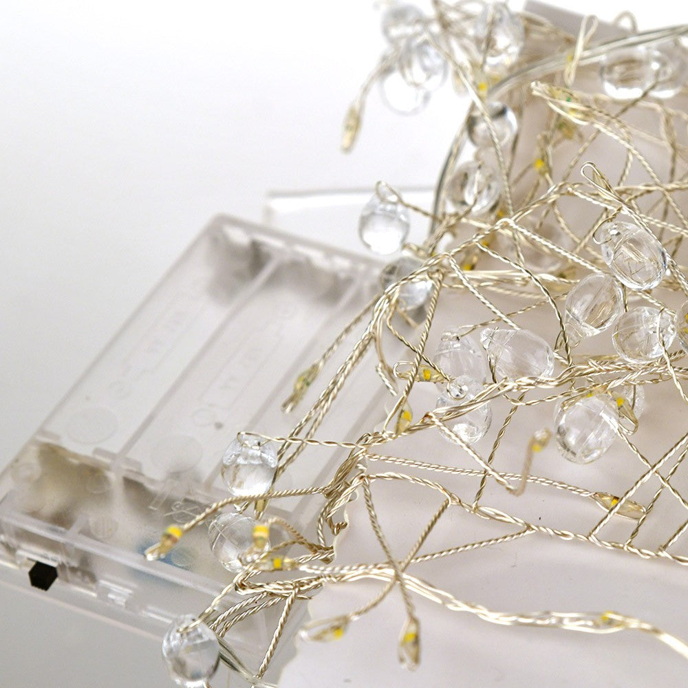 STRING LIGHTS Crystal Silver 180cm - Wheel&Barrow Home