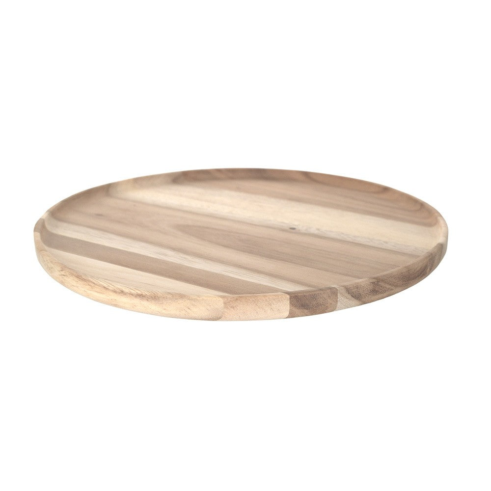 TRAY Round Acacia Wood 33cm - Wheel&Barrow Home