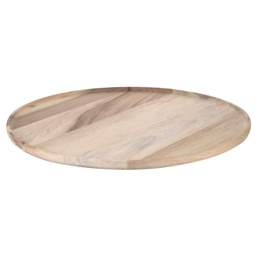 TRAY Round Acacia Wood 48cm - Wheel&Barrow Home