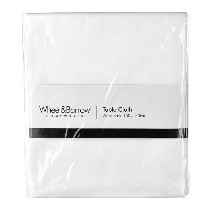 TABLECLOTH White Basic Square 150x150cm - Wheel&Barrow Home