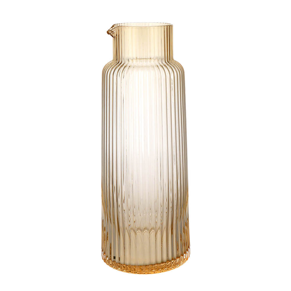 PITCHER Glass Optic Amber 1L - Wheel&Barrow Home