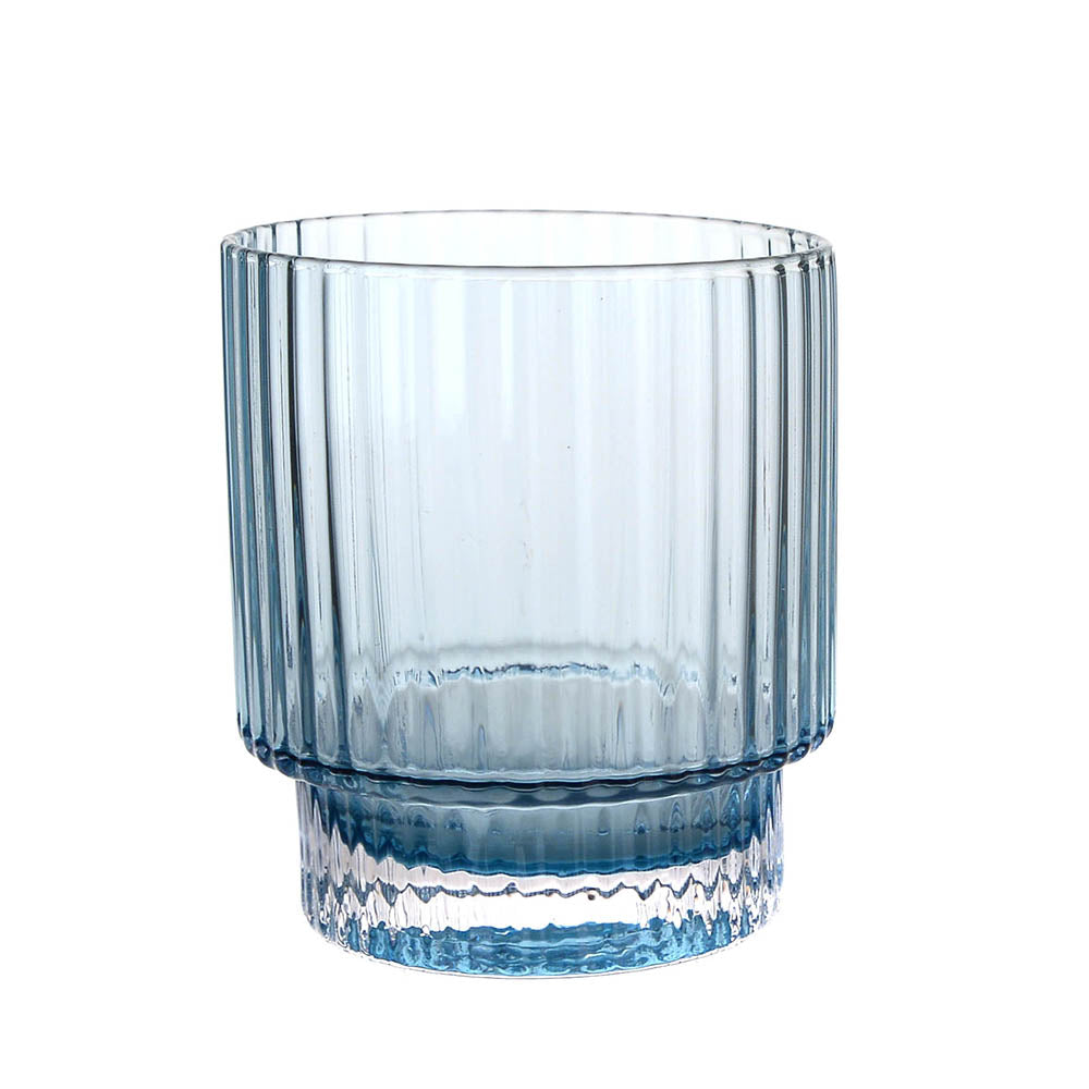 TUMBLER Glass Optic Blue 290mL - Wheel&Barrow Home