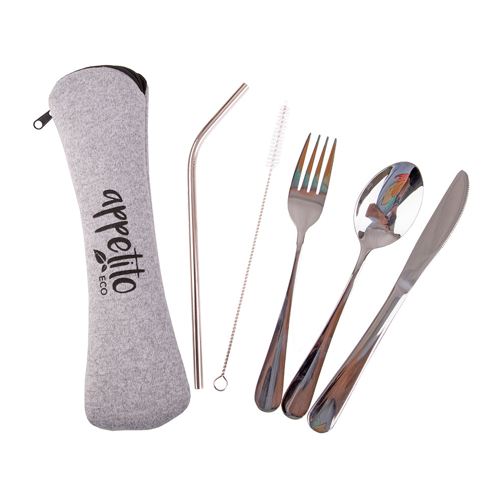CUTLERY SET Travel Stainless Steel 5pc - Wheel&Barrow Home