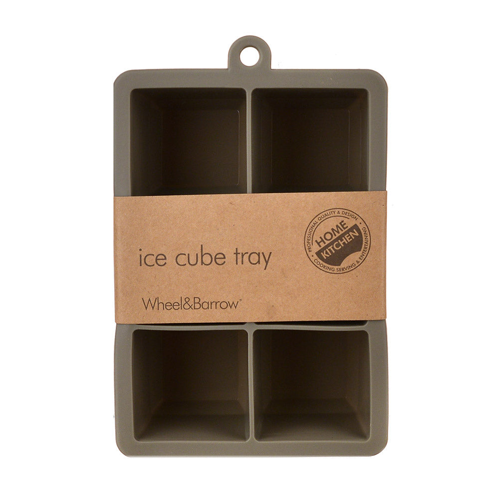 ICE CUBE TRAY Square Silicone Grey 15x11x4.5cm - Wheel&Barrow Home